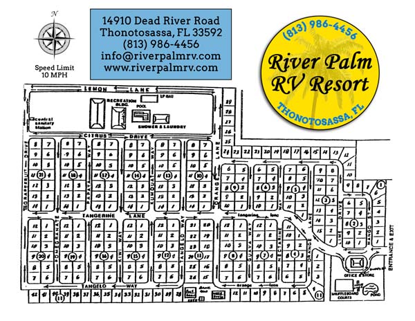 River Palm RV Resort Park Map
